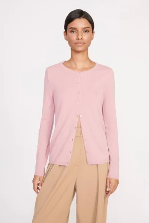 STAUD Knits<ADAN CARDIGAN  CHERRY BLOSSOM