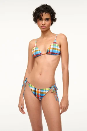 STAUD Bikinis<ALEXIS TRIANGLE TOP MADRAS PLAID
