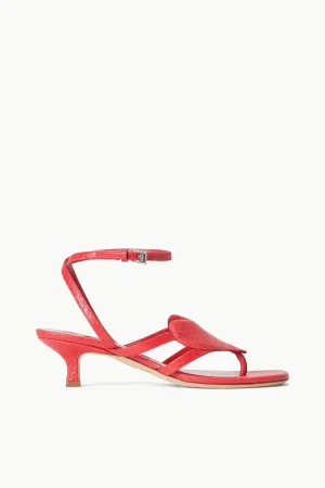 STAUD Heels<AMOUR KITTEN HEEL  RED ROSE