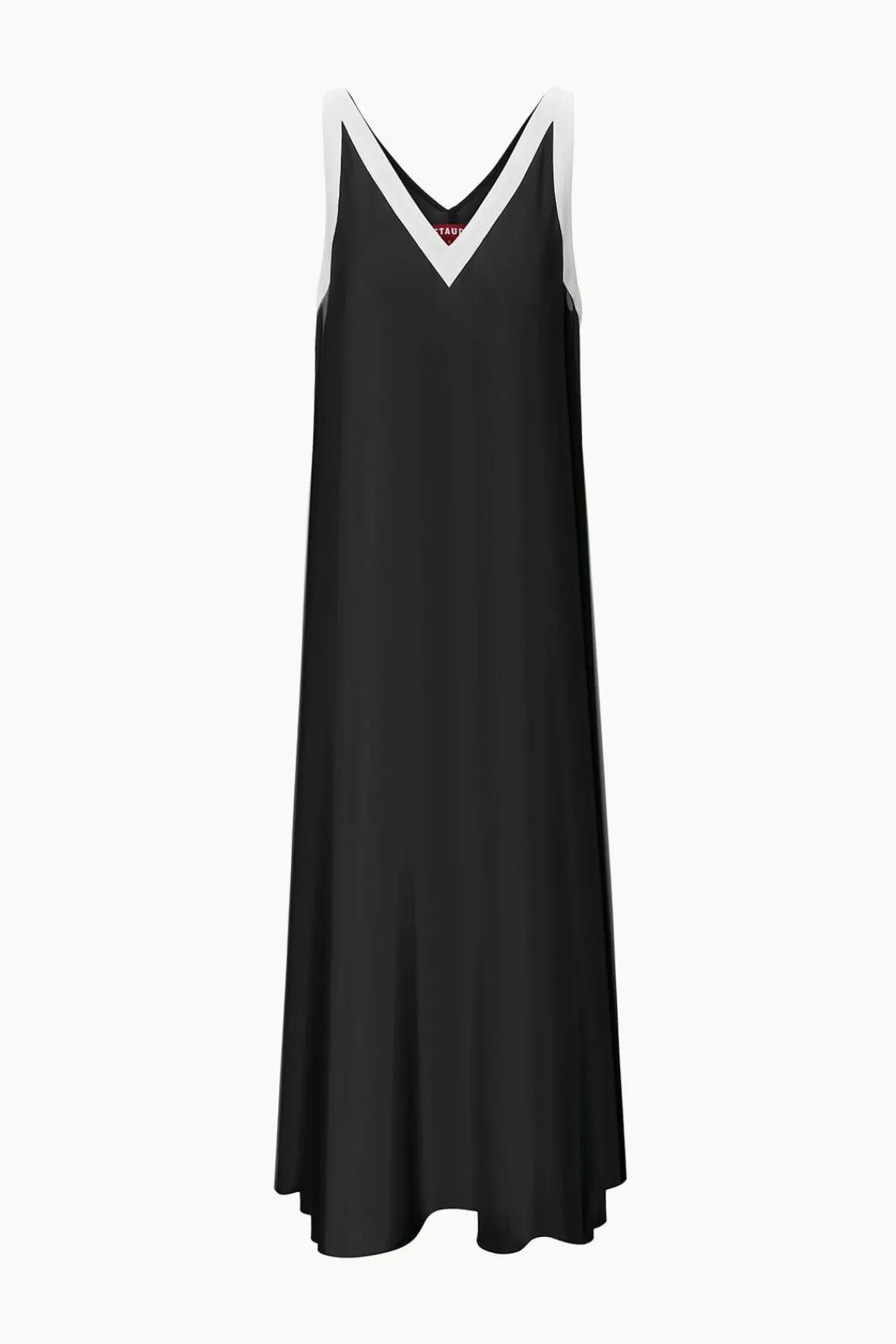 STAUD Cover-Ups<AVELINE COVERUP DRESS BLACK WHITE