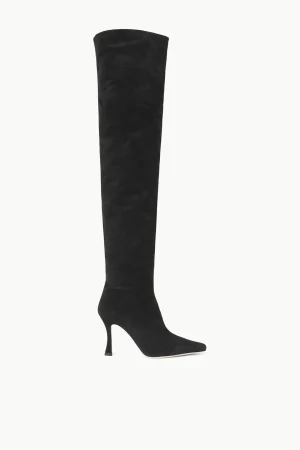 STAUD The Boot Shop<CAMI OVER THE KNEE BOOT  BLACK SUEDE