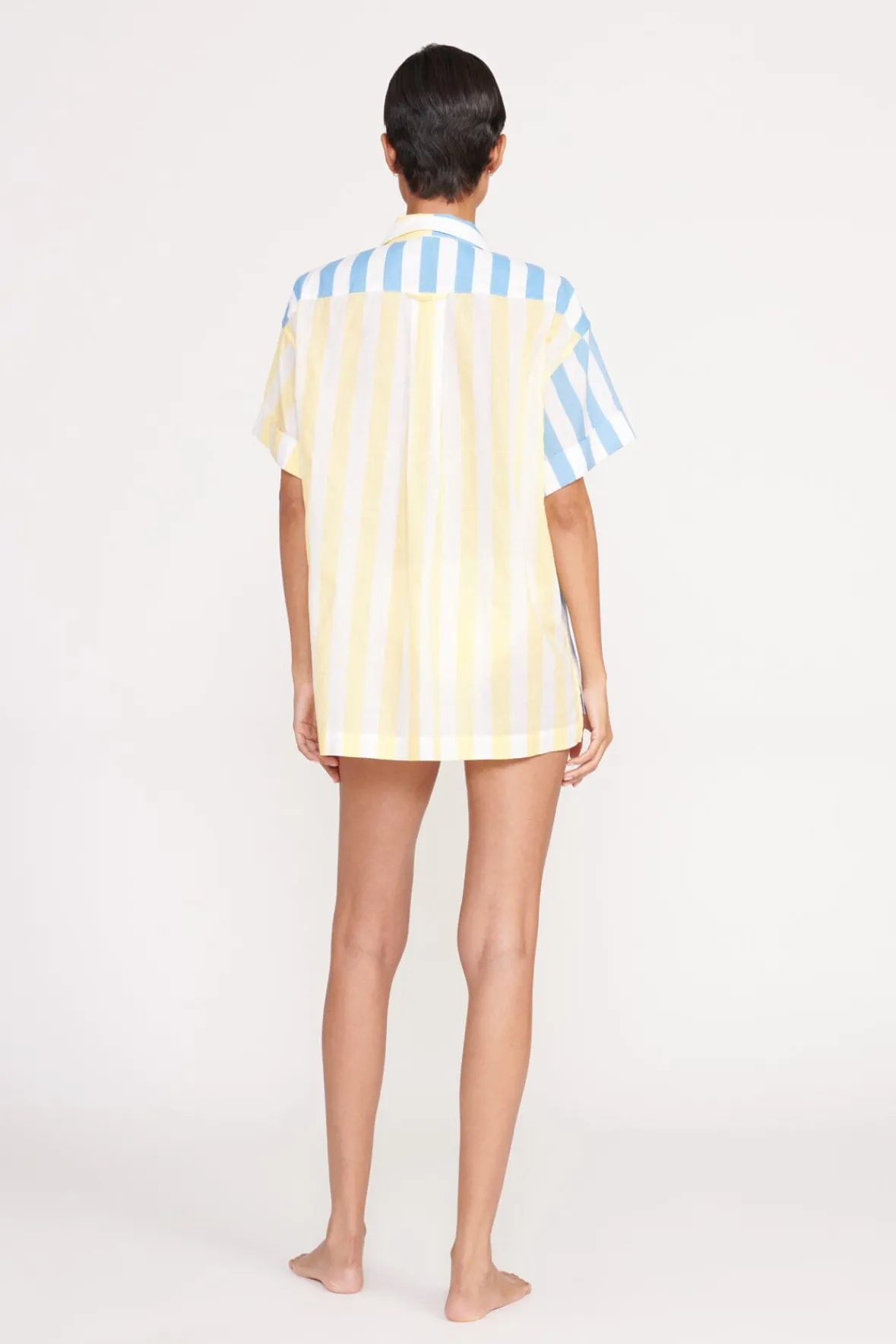 STAUD Cover-Ups<CHANNING TOP BUTTERCUP SEASHORE STRIPE
