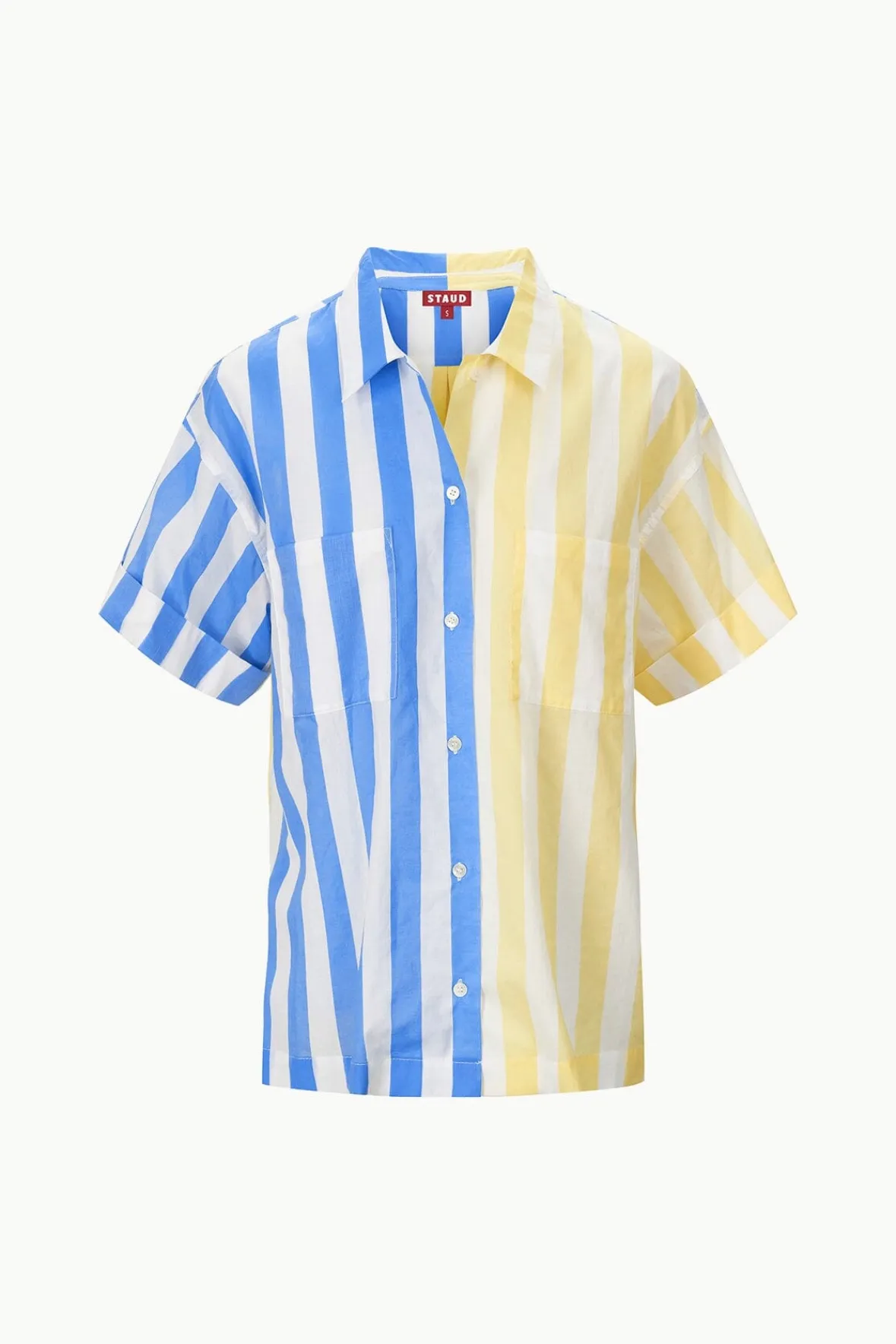 STAUD Cover-Ups<CHANNING TOP BUTTERCUP SEASHORE STRIPE
