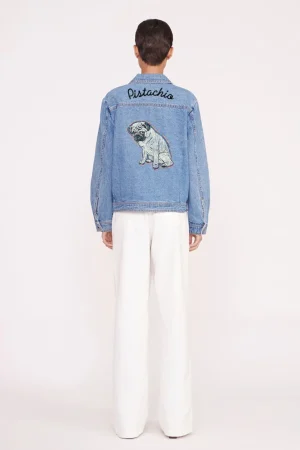 STAUD Pet Ready To Wear | Outerwear & Jackets<CUSTOM x C.BONZ OVERSIZED RYAN DENIM JACKET  MEDIUM WASH