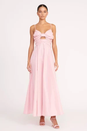 STAUD Dresses<DAYANARA DRESS  CHERRY BLOSSOM