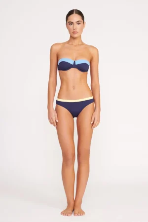STAUD Bikinis<GEMMA BIKINI BOTTOM NAVY COLORBLOCK