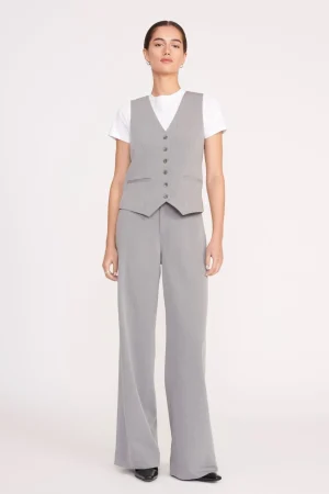 STAUD Best Sellers | Essentials<GRAYSON PANT  HEATHER GREY SUITING