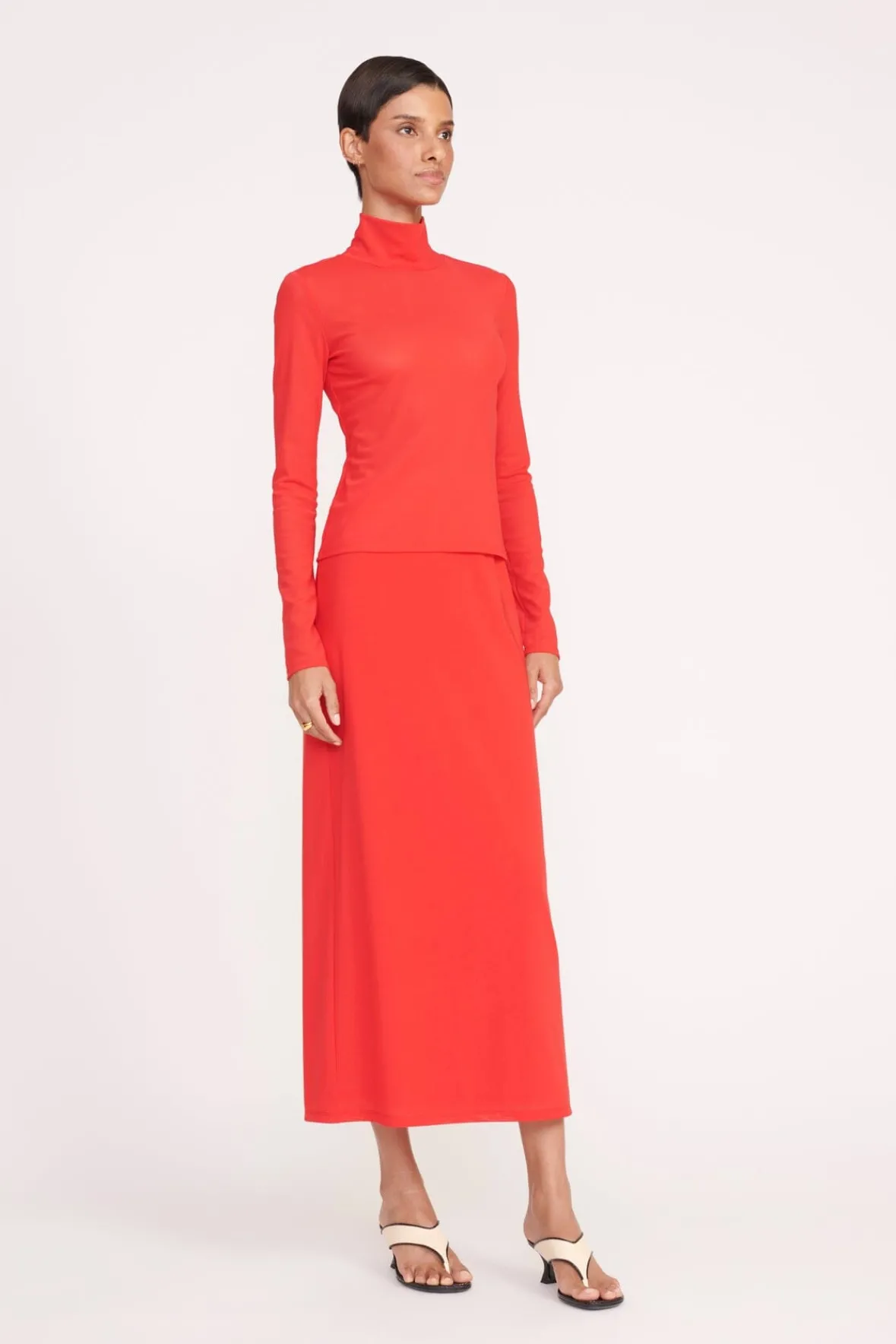 STAUD Tops<HELVIN TOP RED ROSE