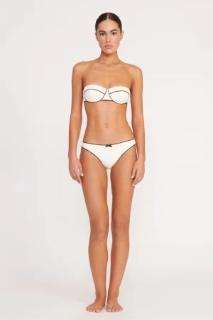 STAUD Bikinis<KIT BIKINI BOTTOM IVORY BLACK