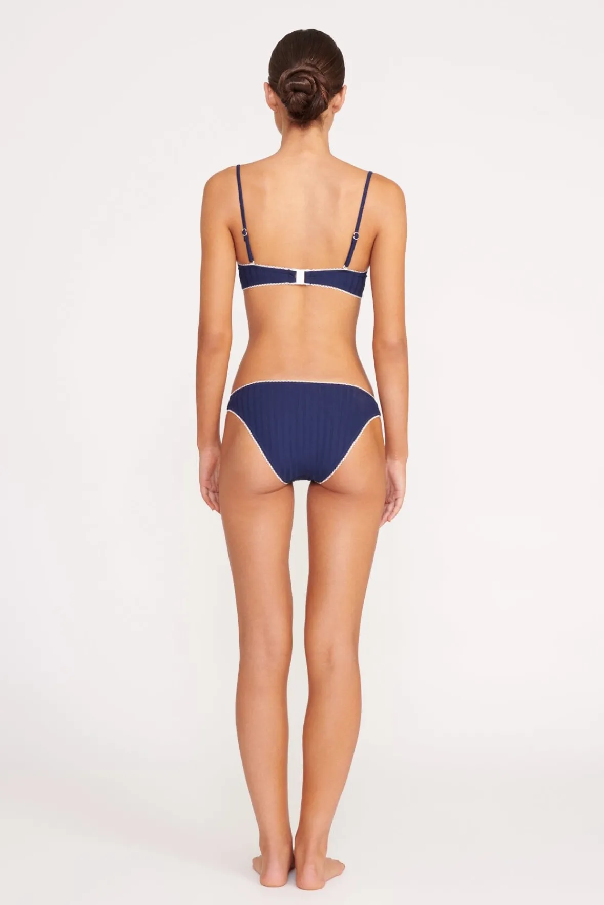 STAUD Bikinis<KIT BIKINI BOTTOM NAVY WHITE
