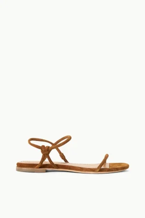 STAUD Sandals<LAUREL SANDAL TAN SUEDE