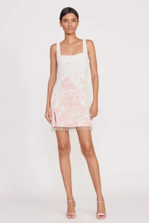 STAUD Best Sellers | Dresses<LE SABLE DRESS  IVORY CHERRY BLOSSOM TOILE