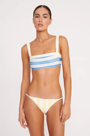 STAUD Bikinis<LIV BIKINI TOP  BUTTERCUP SEASHORE STRIPE