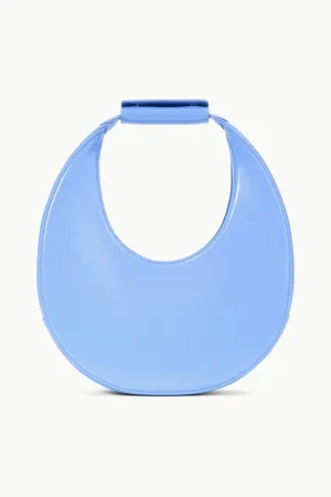 STAUD Moon | Shoulder<MOON BAG  BLUE HYDRANGEA