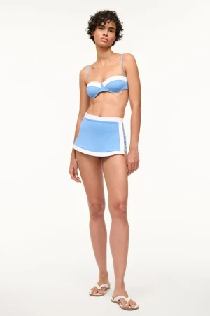 STAUD Bikinis<NELL SWIM SKIRT AZURE WHITE