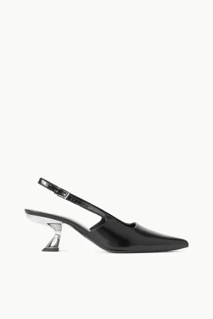 STAUD Heels<NEVE SLINGBACK HEEL  BLACK METALS