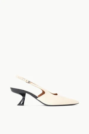STAUD Heels<NEVE SLINGBACK HEEL  CREAM BLACK