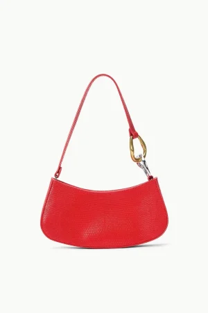 STAUD Shoulder | Ollie<OLLIE BAG  RED ROSE