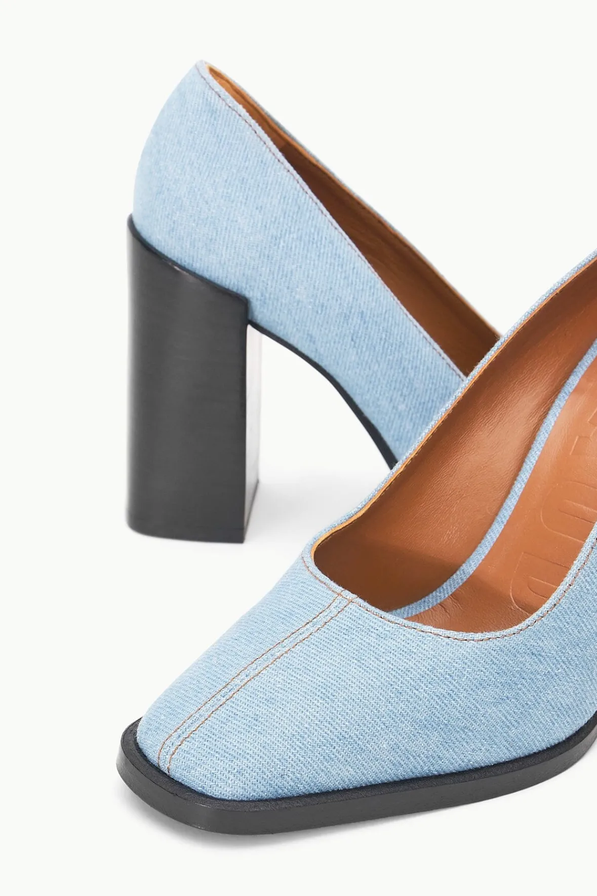 STAUD STAUD + Wrangler<PAZ PUMP DENIM BLUE