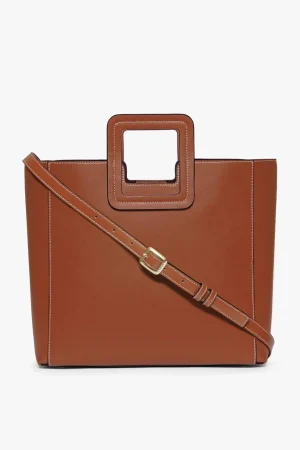 STAUD Crossbody | Totes<SHIRLEY LEATHER BAG  SADDLE