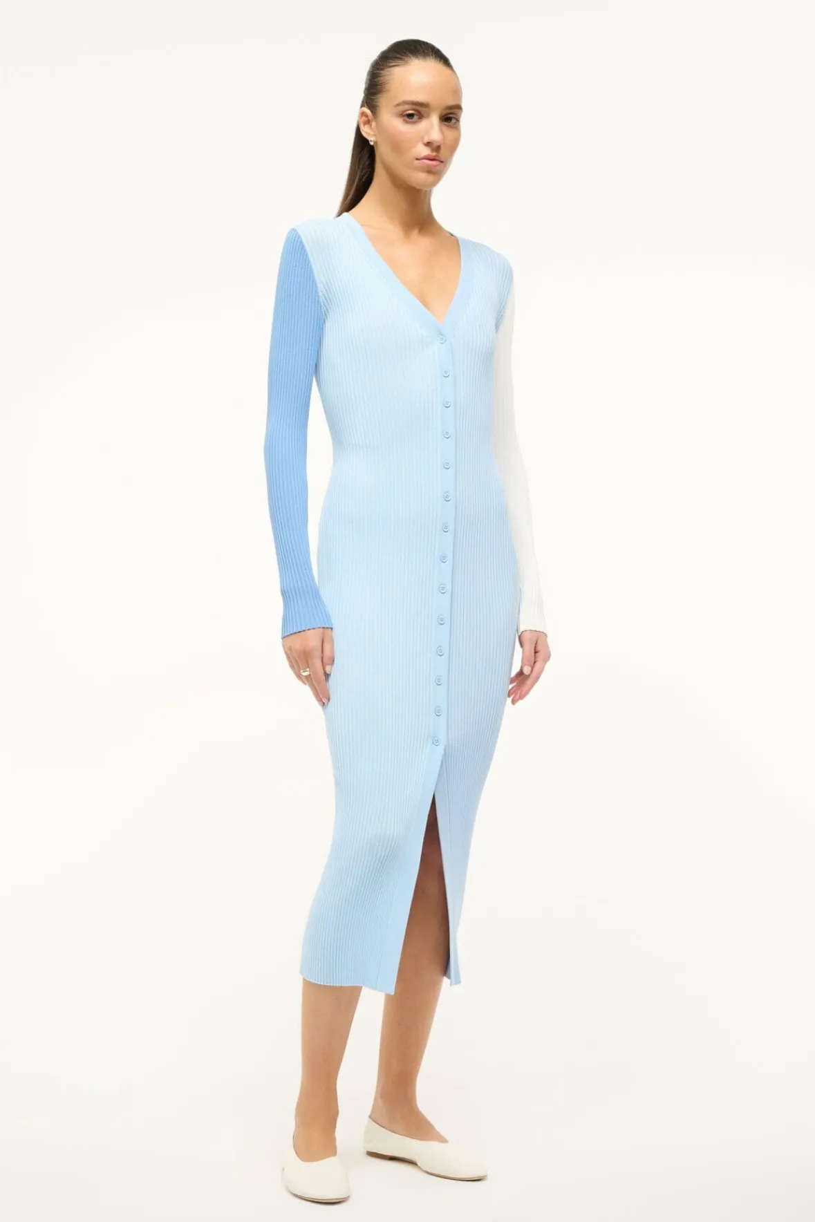 STAUD Dresses<SHOKO SWEATER PERIWINKLE MULTI