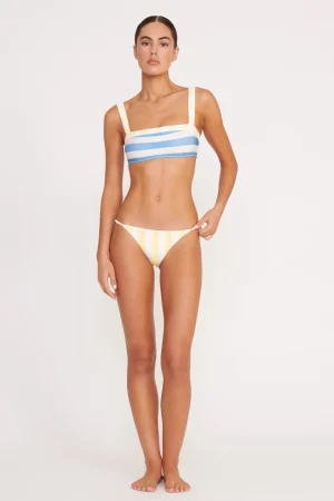 STAUD Bikinis<SISLEY STRING BOTTOM  BUTTERCUP SEASHORE STRIPE