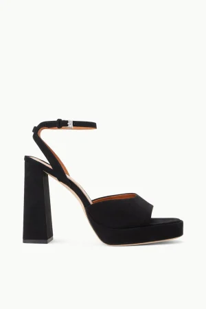 STAUD Platforms & Wedges | Heels<SOLANGE PLATFORM  BLACK SUEDE
