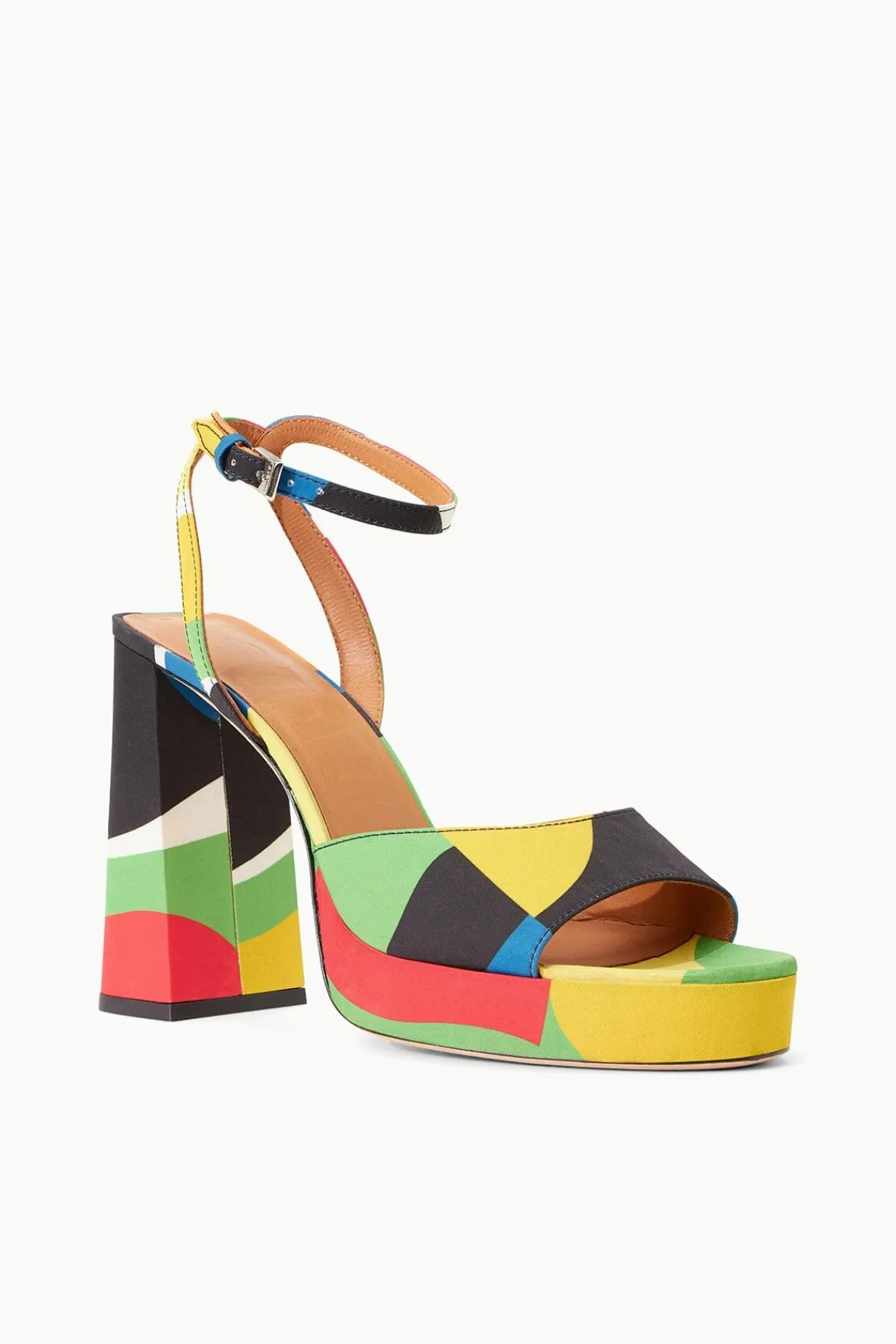 STAUD Platforms & Wedges<SOLANGE PLATFORM MARBLE WAVE TAFFETA