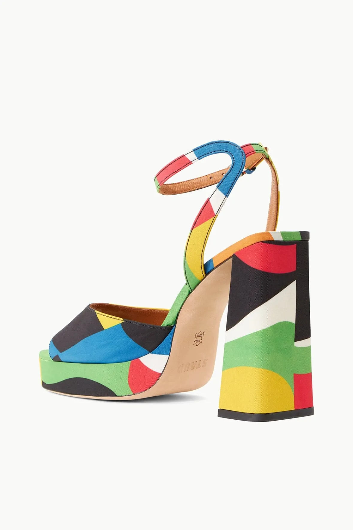 STAUD Platforms & Wedges<SOLANGE PLATFORM MARBLE WAVE TAFFETA