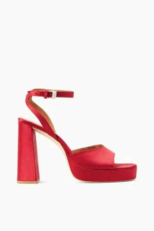 STAUD Platforms & Wedges<SOLANGE PLATFORM  RUBY SATIN