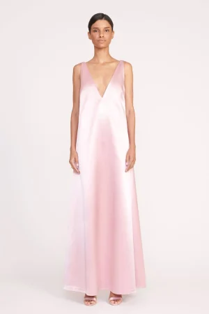 STAUD Dresses<TEAGAN DRESS  CHERRY BLOSSOM