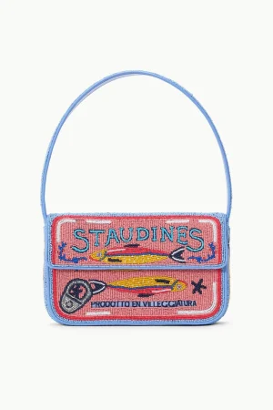 STAUD Beaded | Tommy<TOMMY BEADED BAG INES PINK