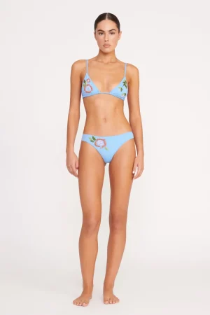 STAUD Bikinis<VAL BIKINI TOP  DIAMOND ROSE