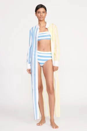 STAUD Cover-Ups<VITA DRESS  BUTTERCUP SEASHORE STRIPE