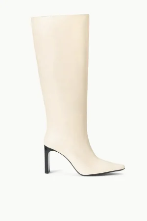 STAUD Boots | The Boot Shop<WALLY HIGH HEEL BOOT  CREAM BLACK
