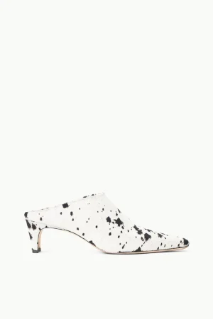 STAUD Mules & Flats | STAUD + Wrangler<WALLY MULE BLACK & WHITE HAIRCALF