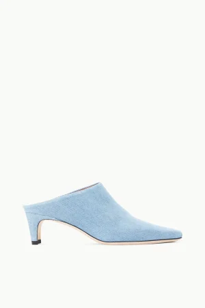 STAUD STAUD + Wrangler<WALLY MULE DENIM BLUE