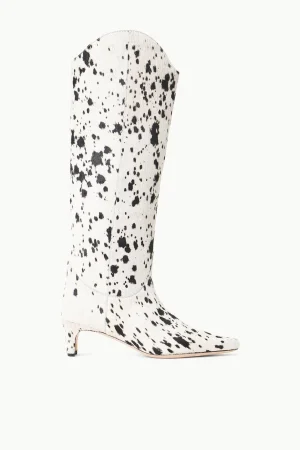 STAUD The Boot Shop | Boots<WESTERN WALLY BOOT  BLACK & WHITE HAIRCALF