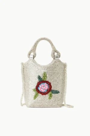 STAUD Crossbody | Beaded<ZOE BEADED BAG  DIAMOND ROSE